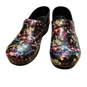 Sanita Danish Design Signature Paint Splatter Clogs 38